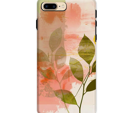 Peach Golden Leafy Escape 06 Tough Eclectic Art Phone Case - D'Sare