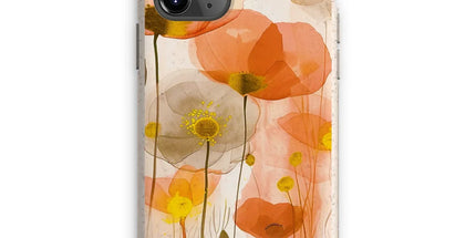 Poppy Echoes Golden Peach Eco Phone Case by Prodigi