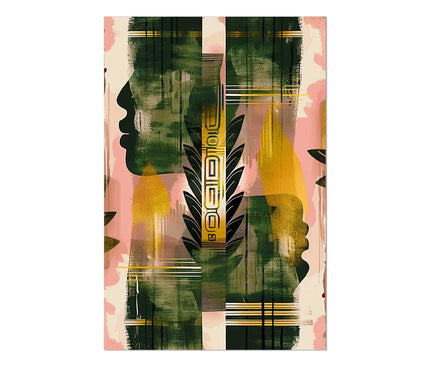 Echos of Duality Golden Pink Reflection Rolled Canvas