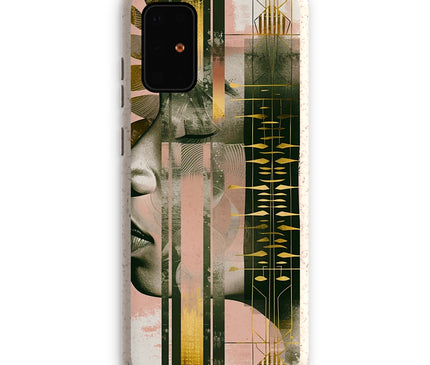 Peach and Gold Abstract Eco Phone Case