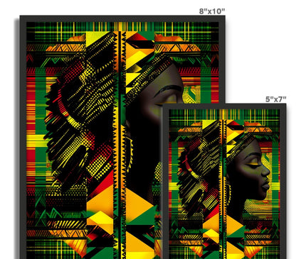 Red and Green Black Queen Fusion Framed Photo Tile