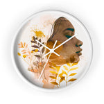 Golden Harmony Silhouette Art Print Wall Clock - D'Sare