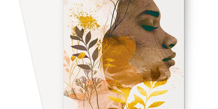 Golden Harmony Silhouette 06 Greeting Card by Prodigi