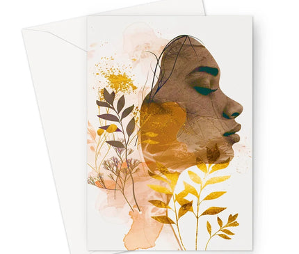 Golden Harmony Silhouette 06 Greeting Card - D'Sare