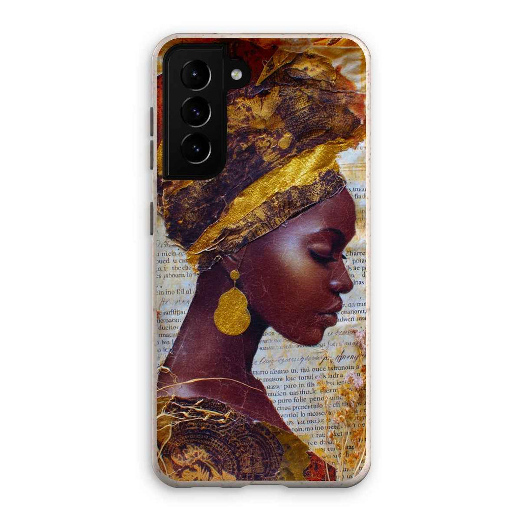 Eco Friendly Bioplastic Bamboo Fibre Phone Case With Gold Headwrap