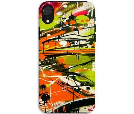 Neon Splatter Symphony: Urban Graffiti Art Tough Phone Case - D'Sare