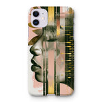 Echoes of Life: Afrocentric Meditation Peach and Gold Abstract Art Eclectic  Snap Phone Case