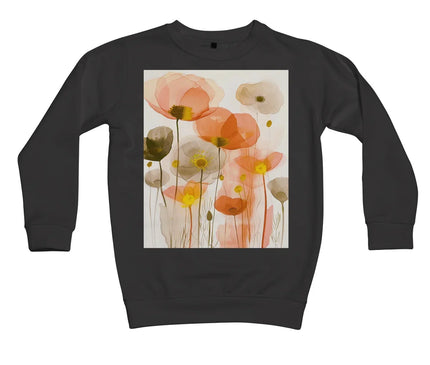 Poppy Echoes Golden Peach Escape  Kids Sweatshirt - D'Sare