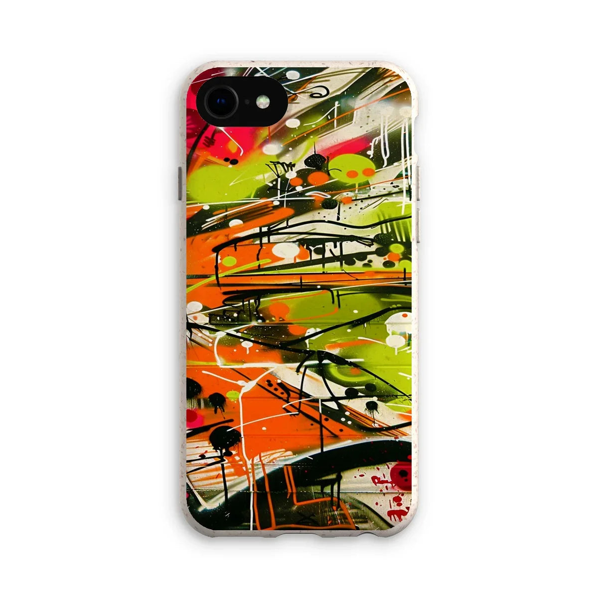 Neon Splatter Symphony: Urban Graffiti Art Eco Phone Case - D'Sare