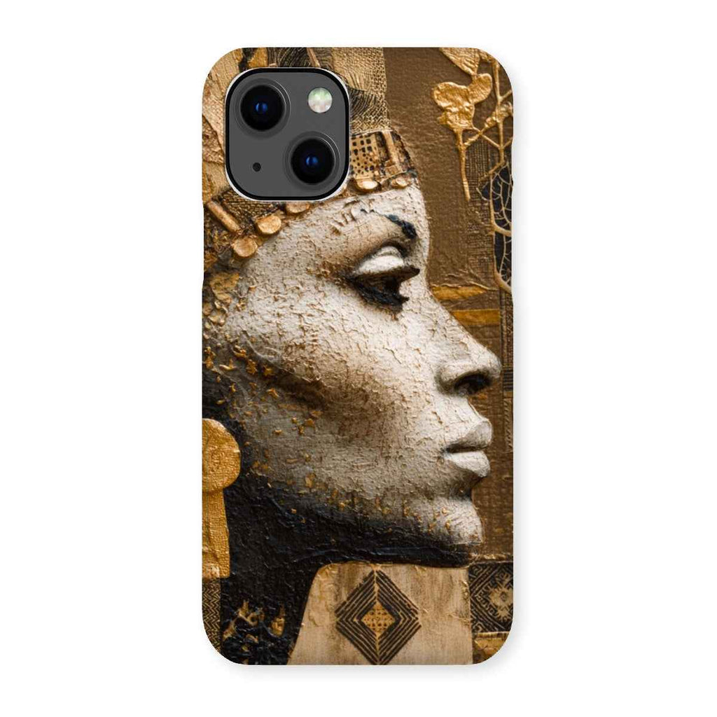 Afrocentric Golden Empress Snap On Phone Case Slim Fit Shatterproof