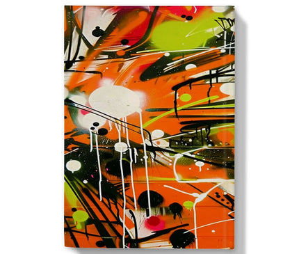 Neon Splatter Symphony: Urban Graffiti Art Hardback Journal - D'Sare