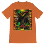 African Print Red Green Yellow Twin Energy  Unisex Short Sleeve T-Shirt - D'Sare