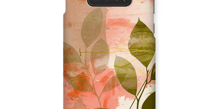 Peach Golden Leafy Escape Snap Phone Case by Prodigi