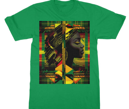 Abstract Red and Green Black Queen Fusion Softstyle T-Shirt