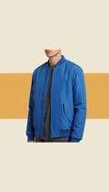 Electric Blue Lightweight Bomber Jacket by D'Sare