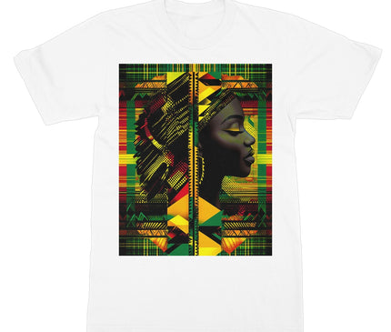 Abstract Red and Green Black Queen Fusion Softstyle T-Shirt