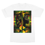 Abstract Red and Green Black Queen Fusion Softstyle T-Shirt