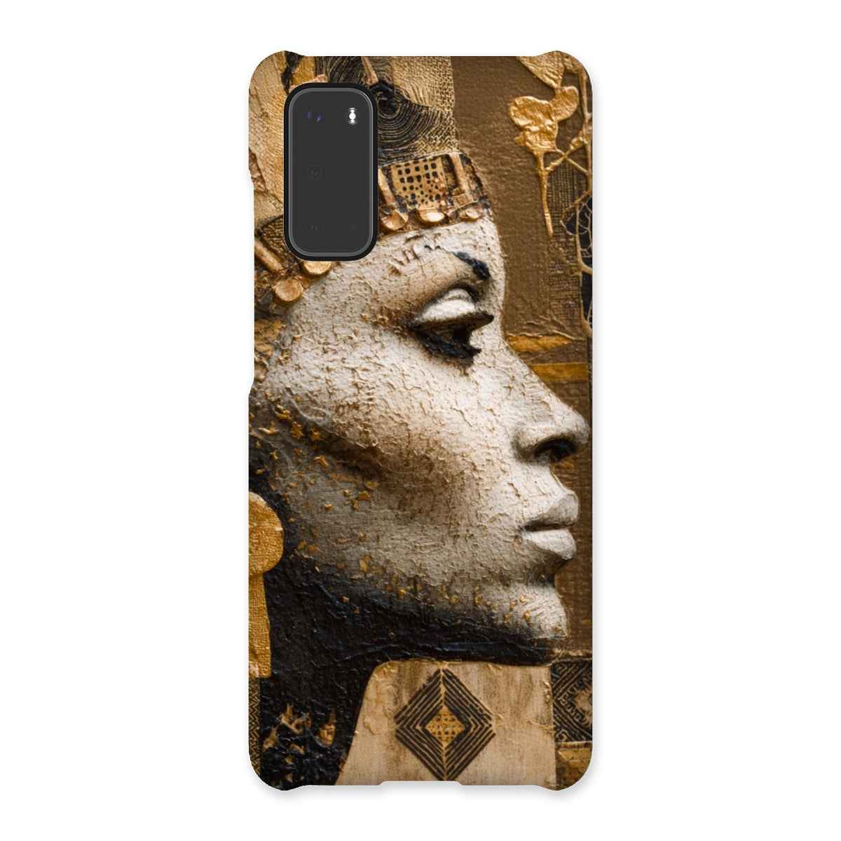 Afrocentric Golden Empress Snap On Phone Case Slim Fit Shatterproof