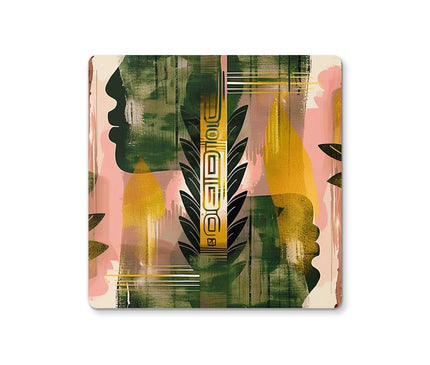 Echos of Duality Golden Pink Reflection Coaster