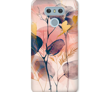 Peachy Blue Golden Flora Escape  Snap Phone Case - D'Sare