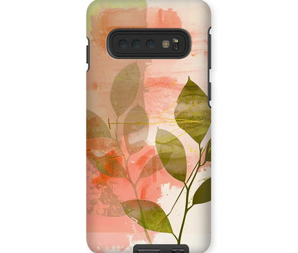 Peach Golden Leafy Escape 06 Tough Eclectic Art Phone Case - D'Sare