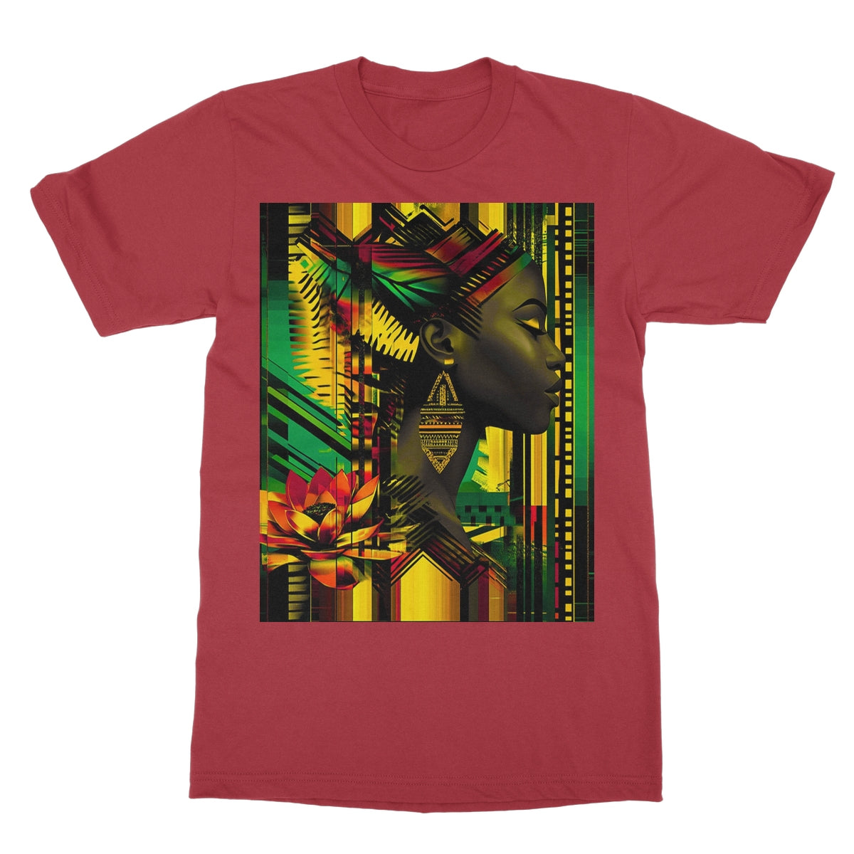 African Print Empress  Softstyle T-Shirt - D'Sare