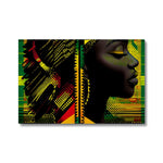 Abstract Red and Green Black Queen Fusion Eco Canvas