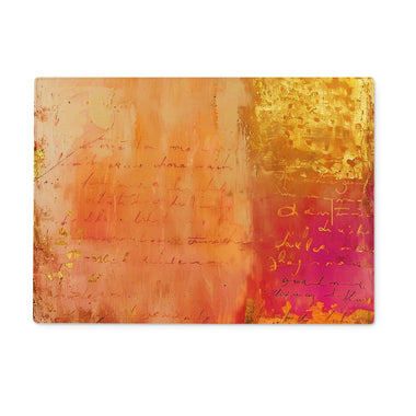 Warm Amber Seranade Glass Chopping Board Eclectic Art - D'Sare