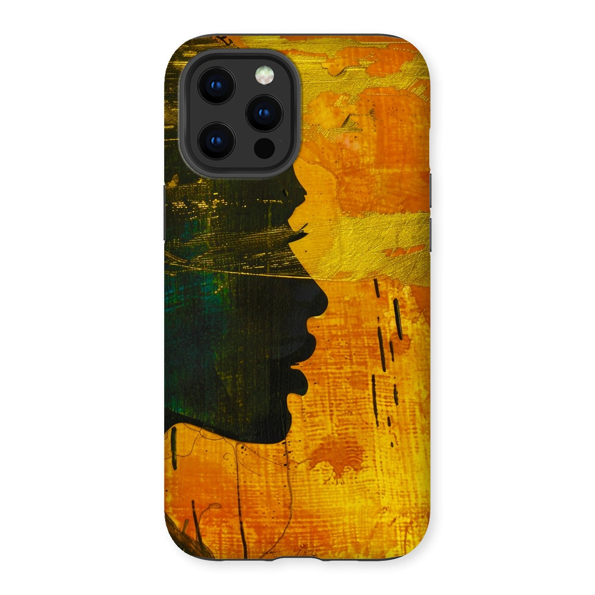 Golden Afrocentric Silhouette Tough Phone Case - D'Sare