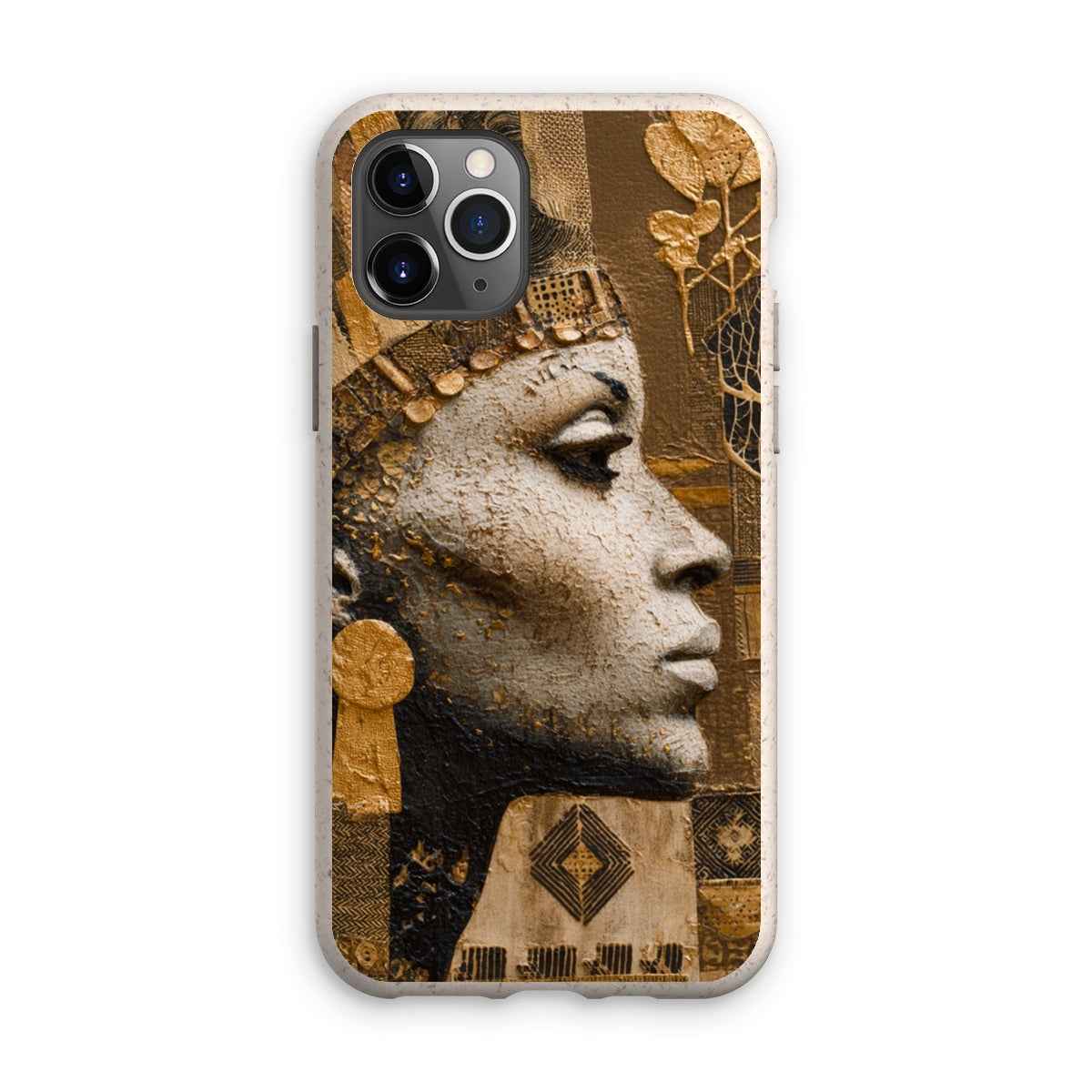 Afrocentric Golden Empress Eco Phone Case Bioplastic Bamboo Fibre 5ft Drop
