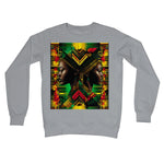 African Print Red Green Yellow Twin Energy  Crew Neck Sweatshirt - D'Sare