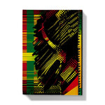 Abstract Red and Green Black Queen Fusion Hardback Journal