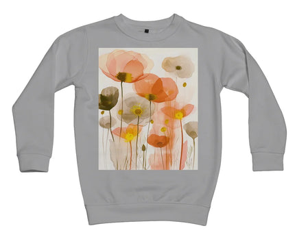 Poppy Echoes Golden Peach Escape  Kids Sweatshirt - D'Sare