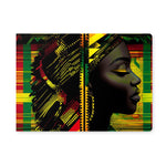 Abstract Red and Green Black Queen Fusion Placemat