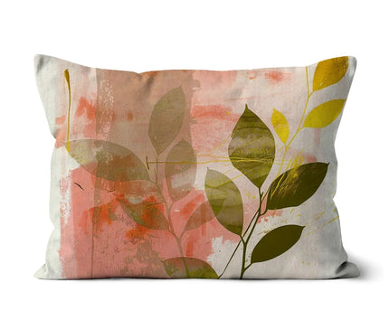 Peach Golden Leafy Escape 06 Cushion - D'Sare