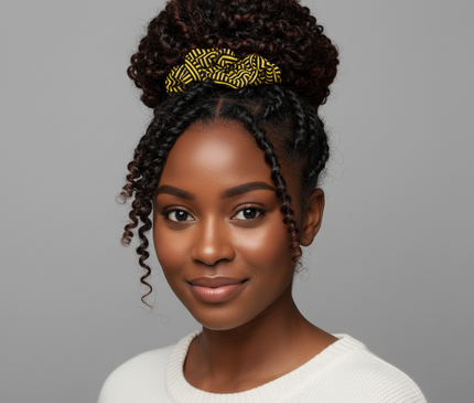 Obsidian Gold and Black Geometric Luxe Scrunchie Pack