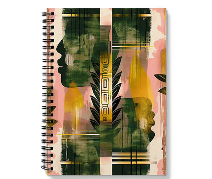 Echos of Duality Golden Pink Reflection Notebook