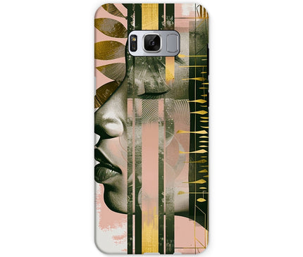 Peach and Gold Abstract Tough Phone Case