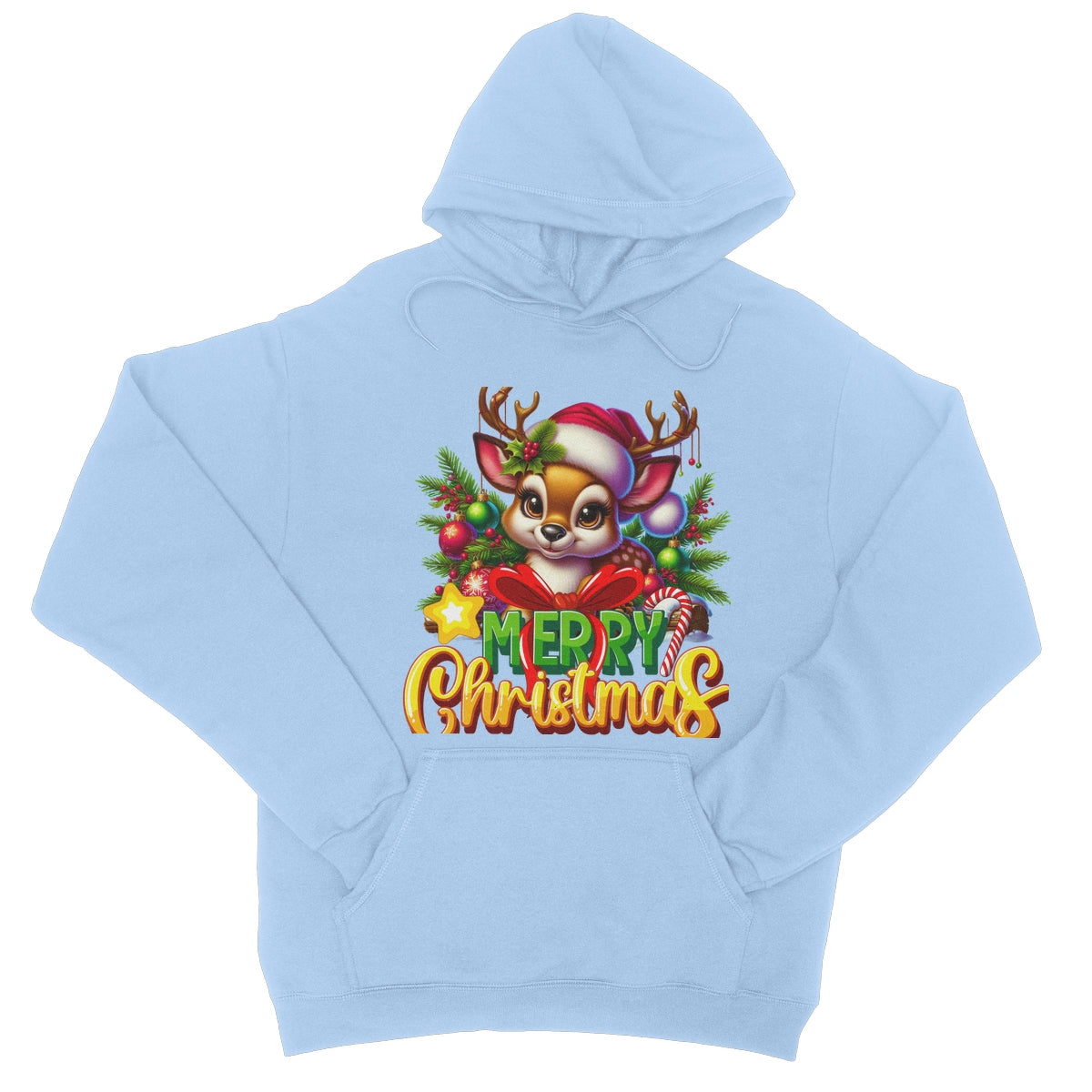 Reindeer Merry Christmas  College Hoodie