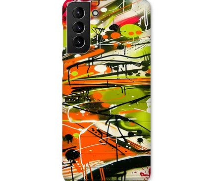 Neon Splatter Symphony: Urban Graffiti Art Snap Phone Case - D'Sare