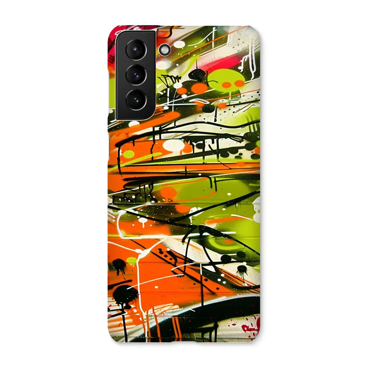 Neon Splatter Symphony: Urban Graffiti Art Snap Phone Case - D'Sare
