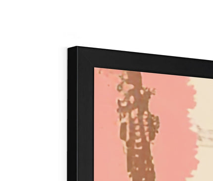 Echos of Duality Golden Pink Reflection Framed Print