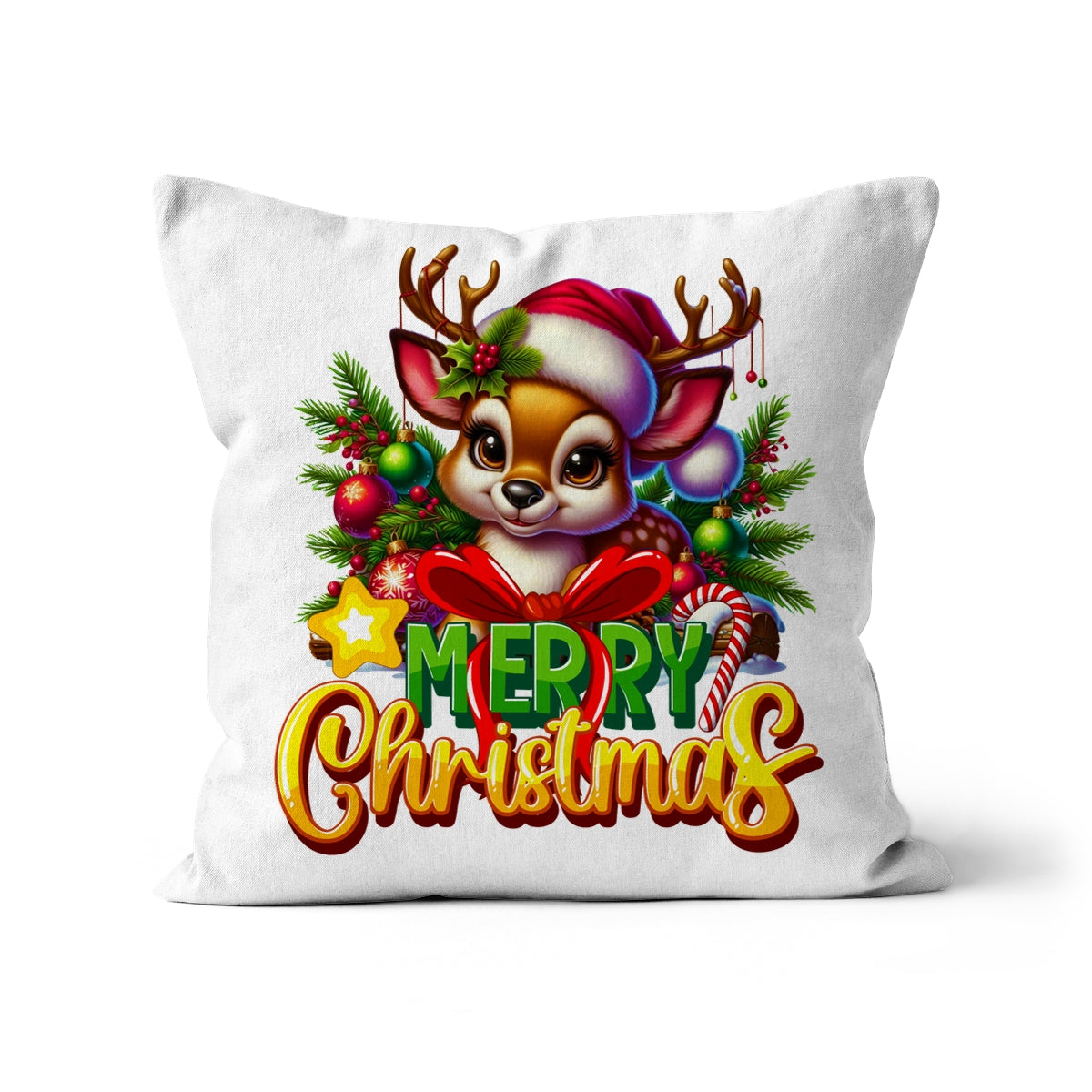 Reindeer Merry Christmas  Cushion