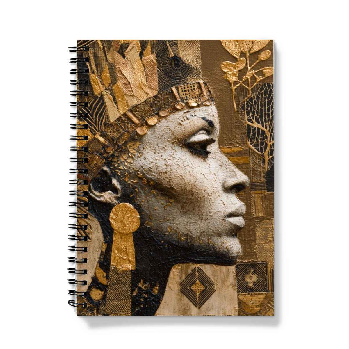 Afrocentric Golden Empress Notebook For Travel Journals And School Notes
