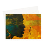 Golden Afrocentric Silhouette Greeting Card - D'Sare