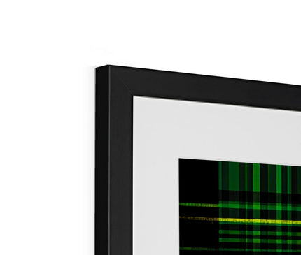 Abstract Red and Green Black Queen Fusion Framed & Mounted Print