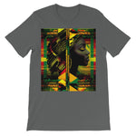 Abstract Red and Green Black Queen Fusion Unisex Short Sleeve T-Shirt