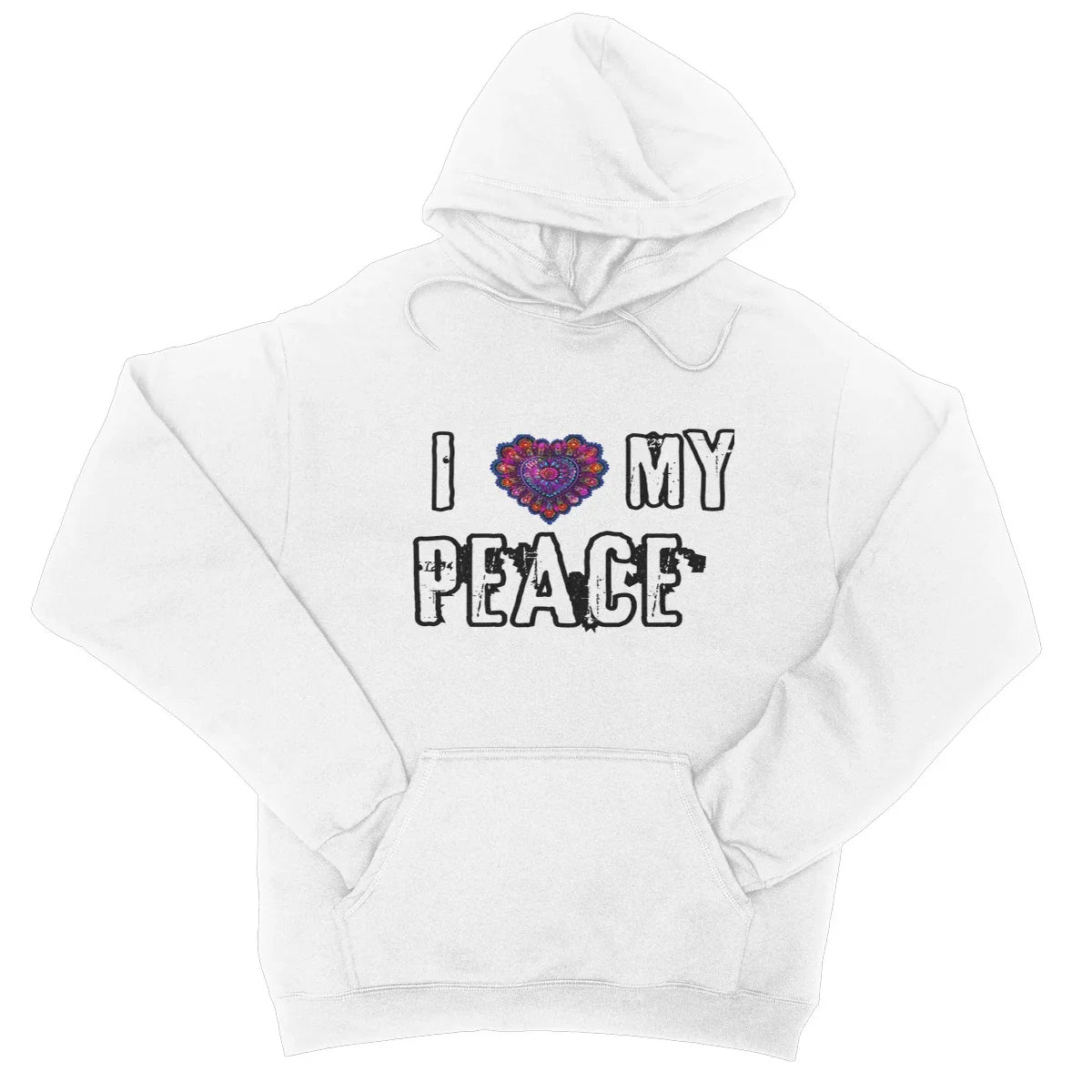 I Love My Peace College Hoodie - D'Sare