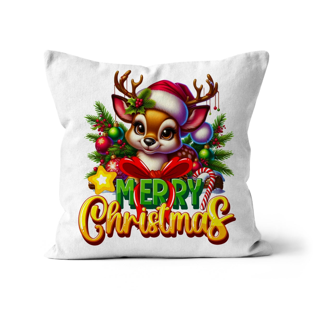 Reindeer Merry Christmas  Cushion