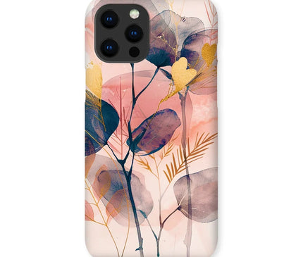 Peachy Blue Golden Flora Escape  Snap Phone Case - D'Sare
